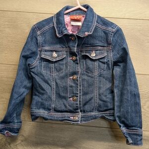 Girls Hello Kitty Button Denim Jacket Size 5
